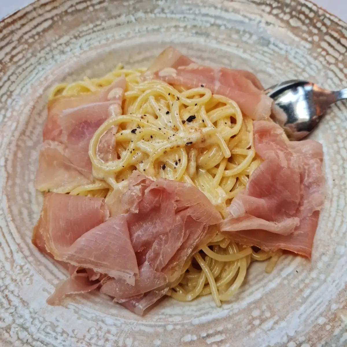 Spaghetti Prosciutto Parmesan