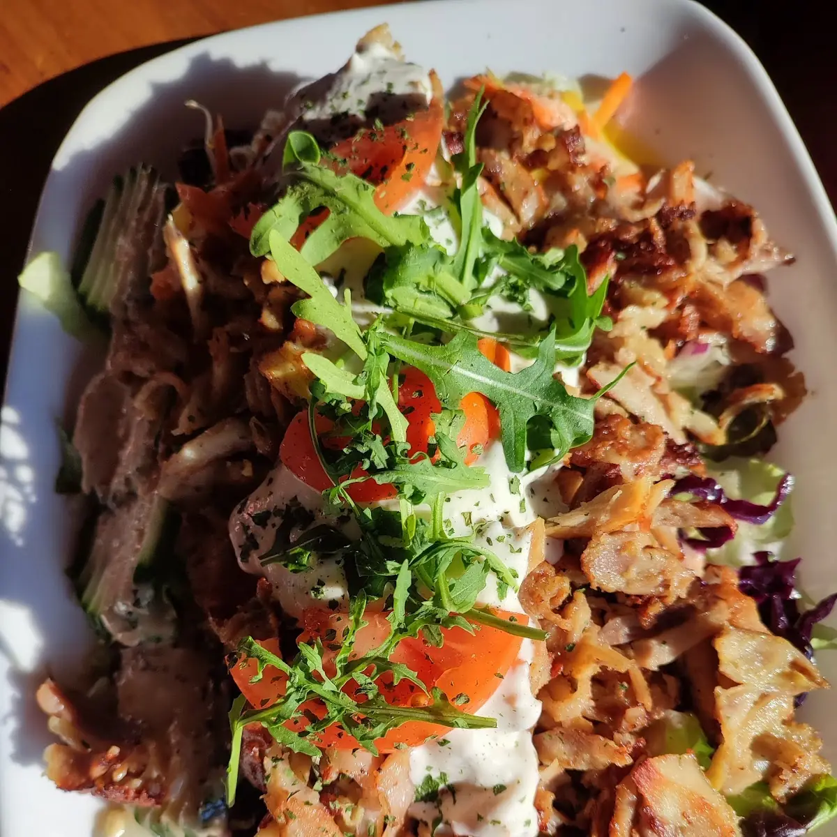 Kebab Teller Mit Salat