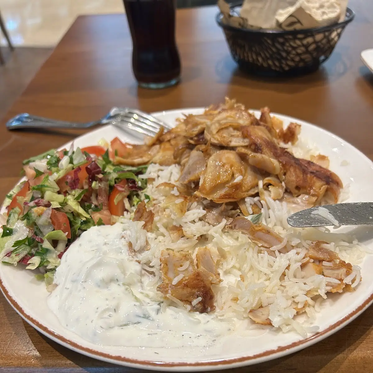 Döner Teller Mit Huhn Und Rind