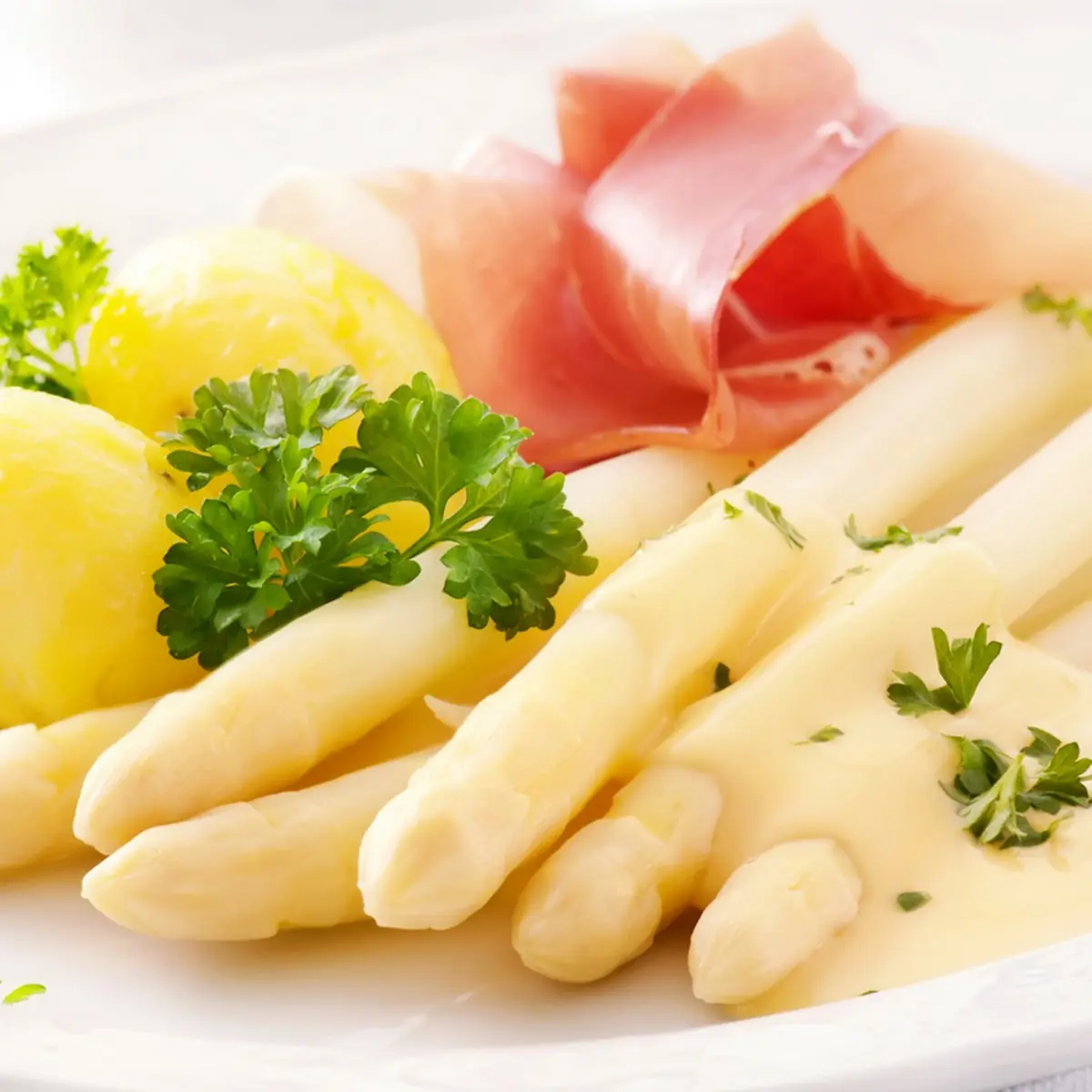 Asparagus with Ham and Potato
