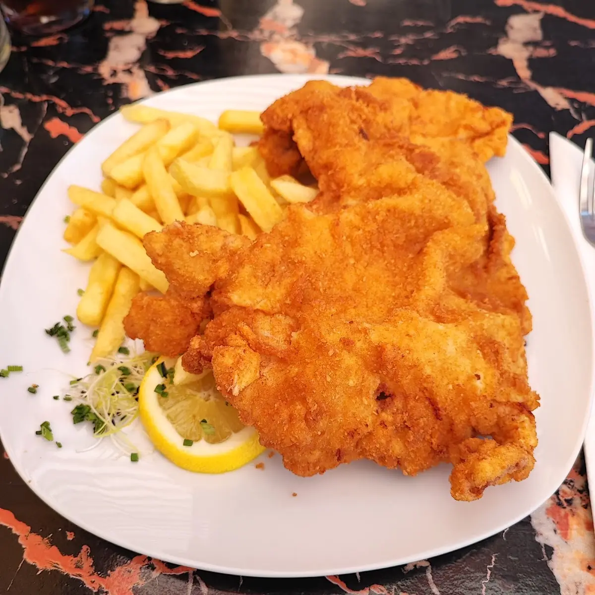 Pommes Kartoffelsalat Cordon Bleu Vom Schwein