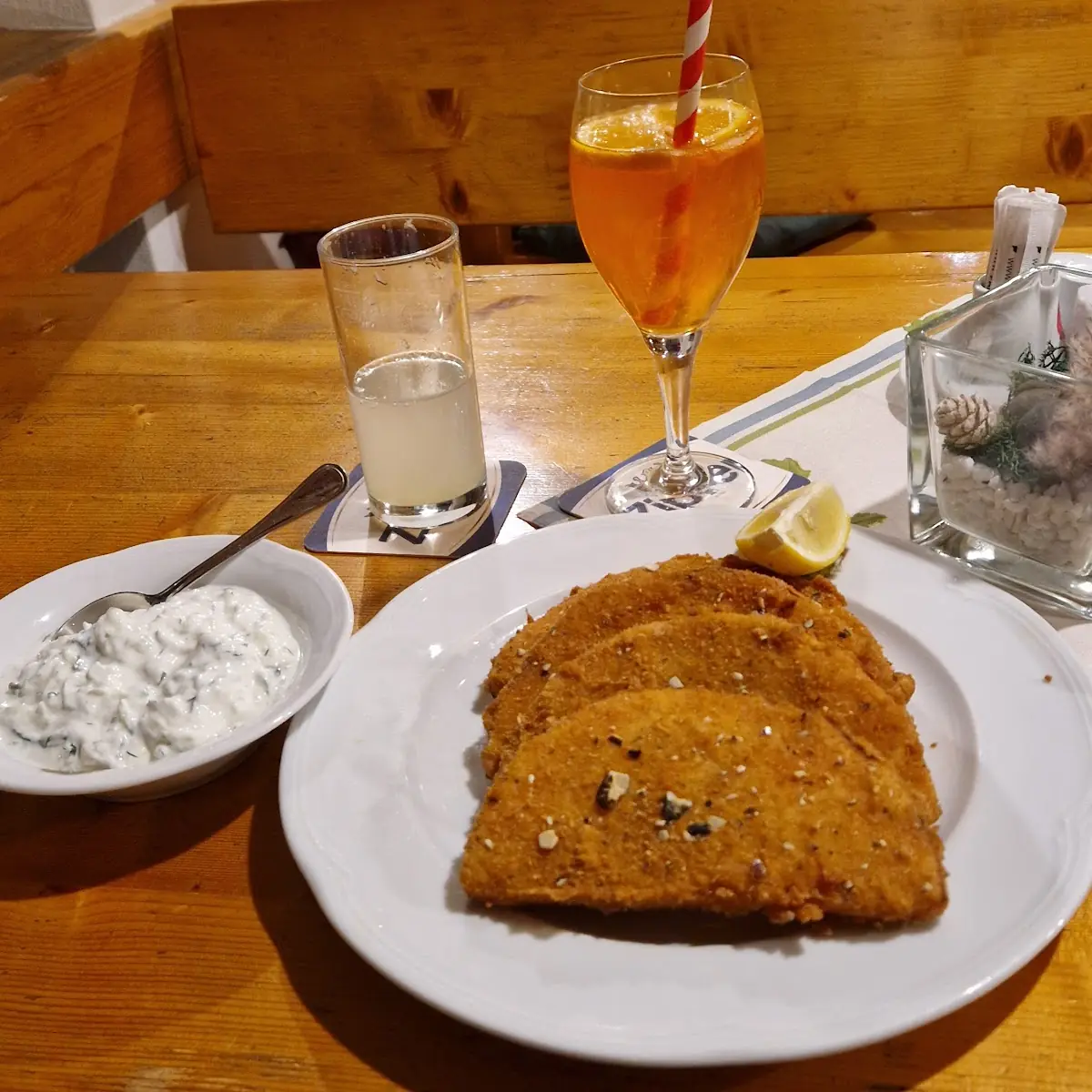 Kürbisschnitzerl Mit Tzaziki