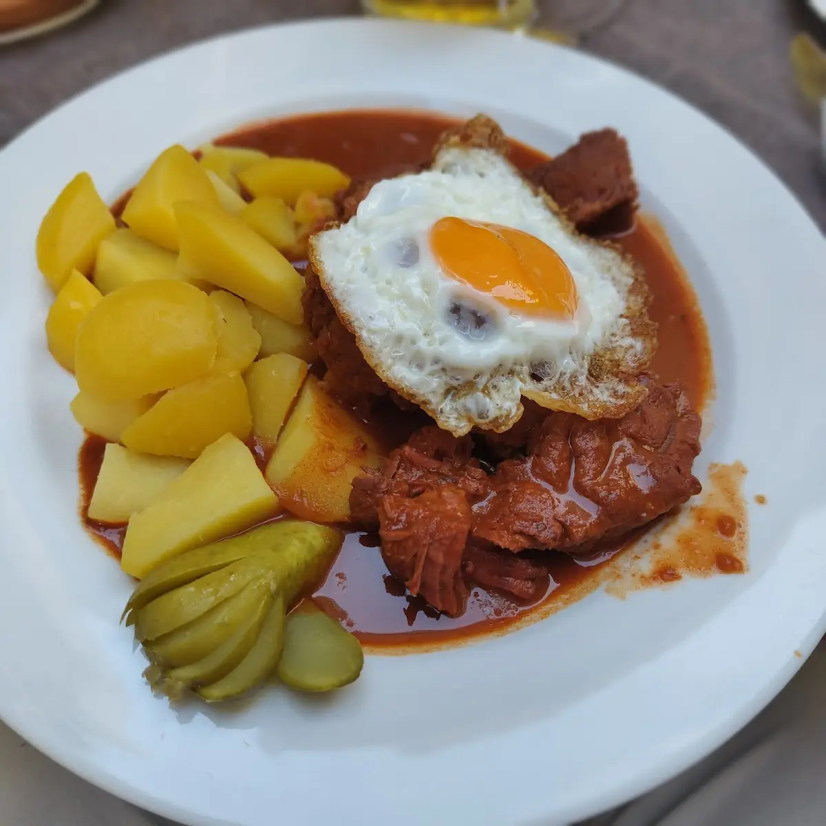Beef Gulash with Boiled Potatoes