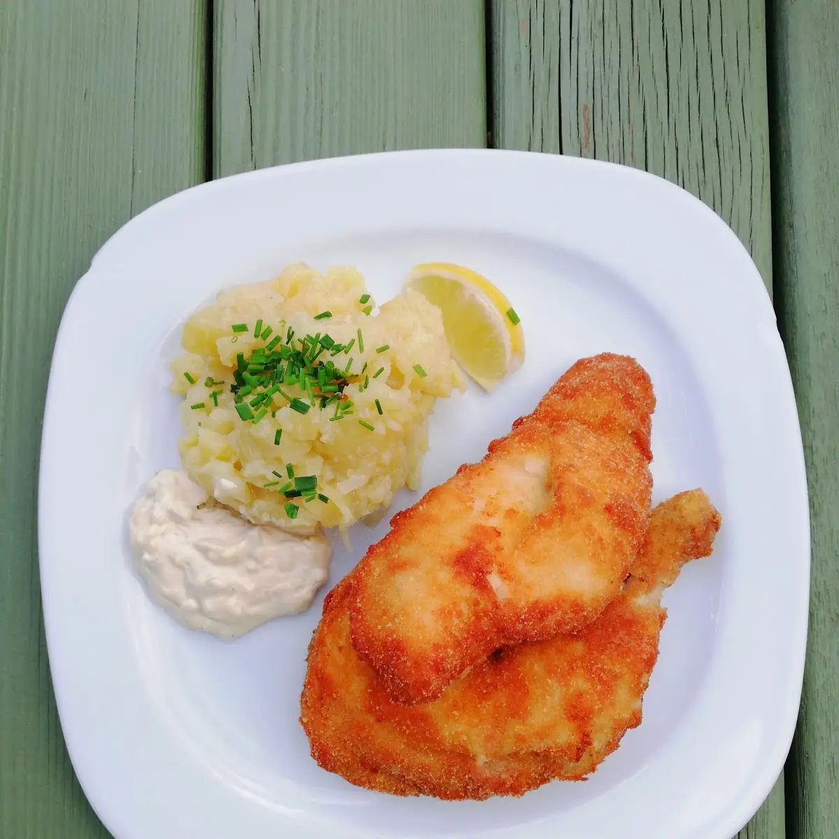 Backhendl Mit Erdäpfelsalat