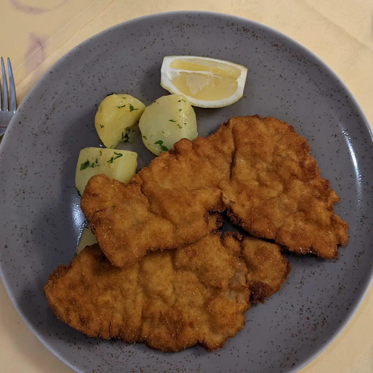 Gebackenes Schnitzel Vom Bio Freilaufschwein