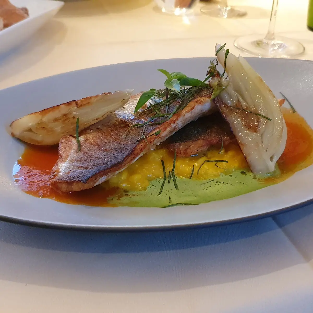 Wolfsbarschfilet Auf Risotto