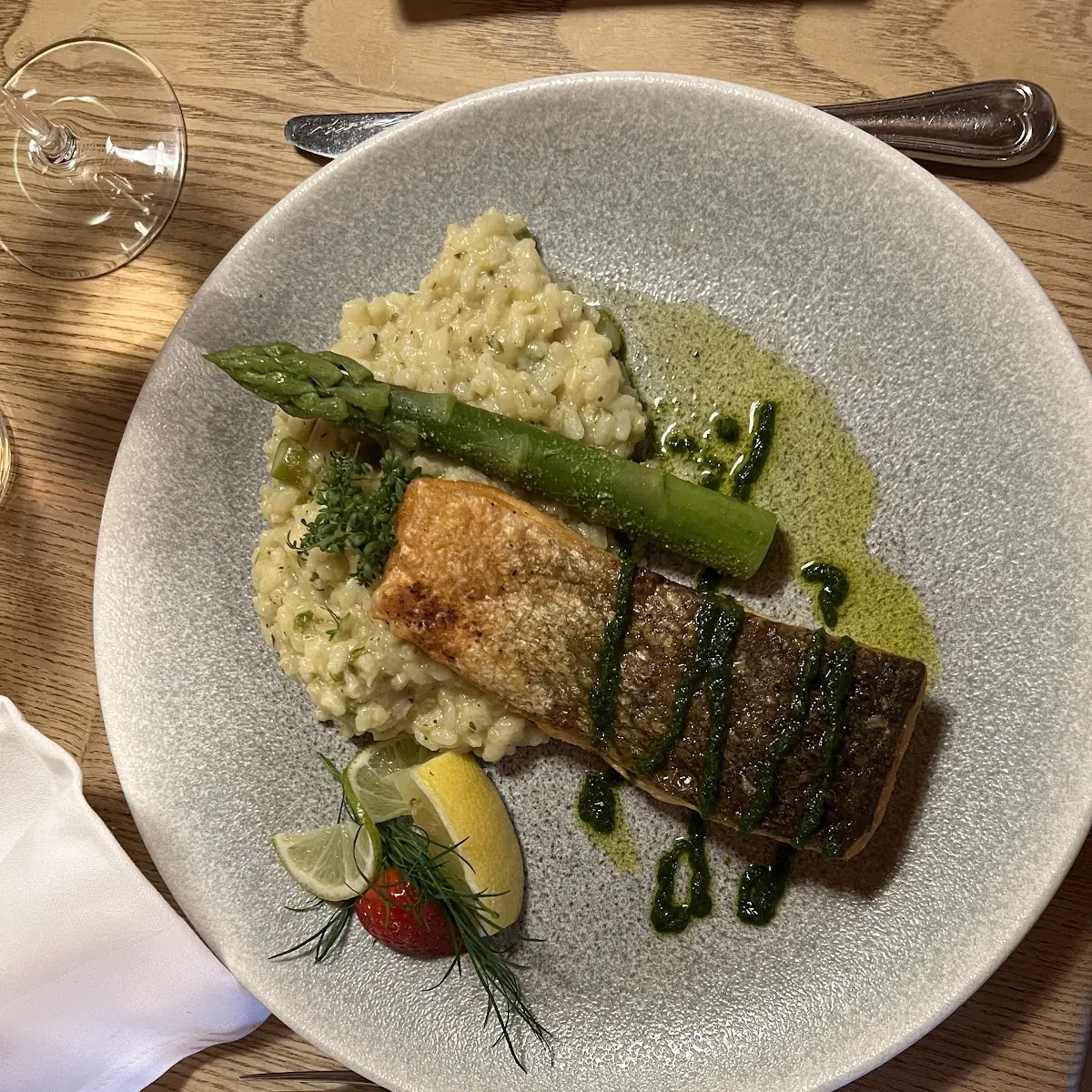 Fisch Mit Spargelrisotto