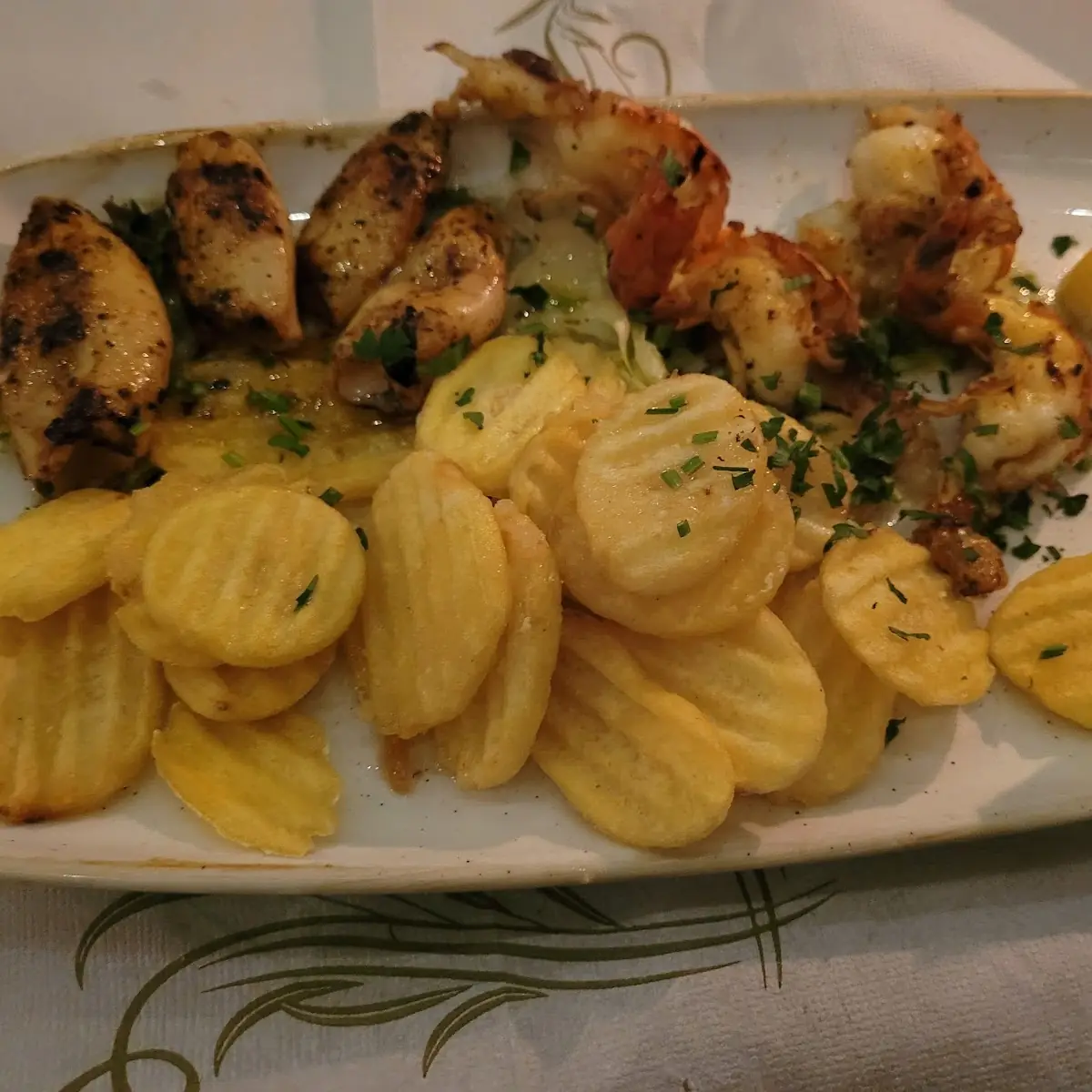 Scampi Und Calamari Gegrillt