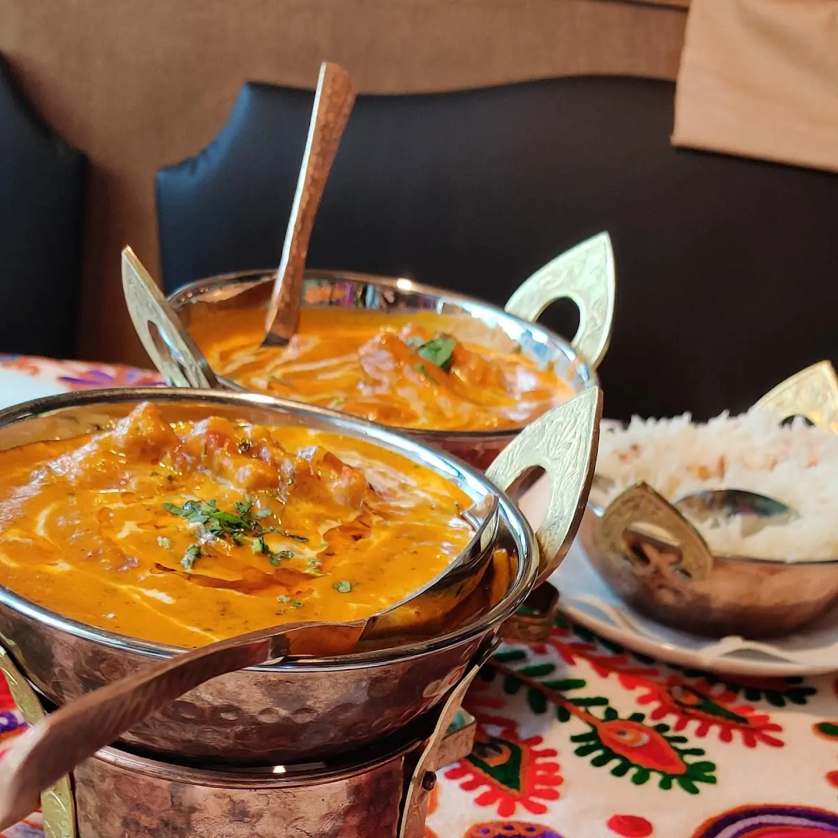 Butter Chicken Chicken Biryani Naan