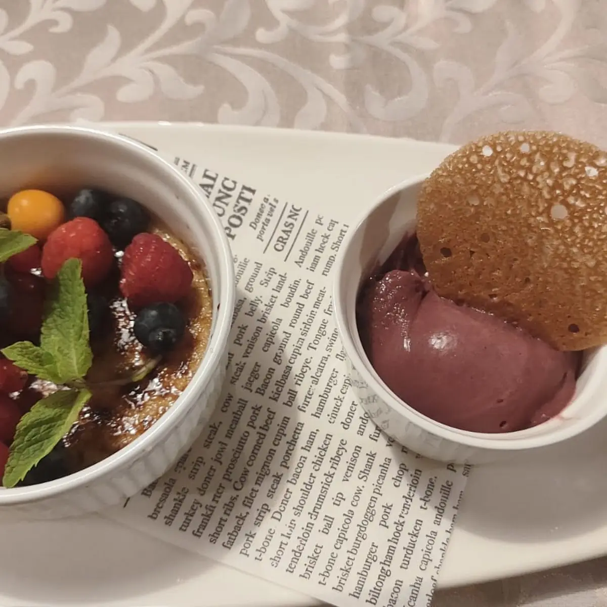 Steinpilz Creme Brulee Und Portweineis