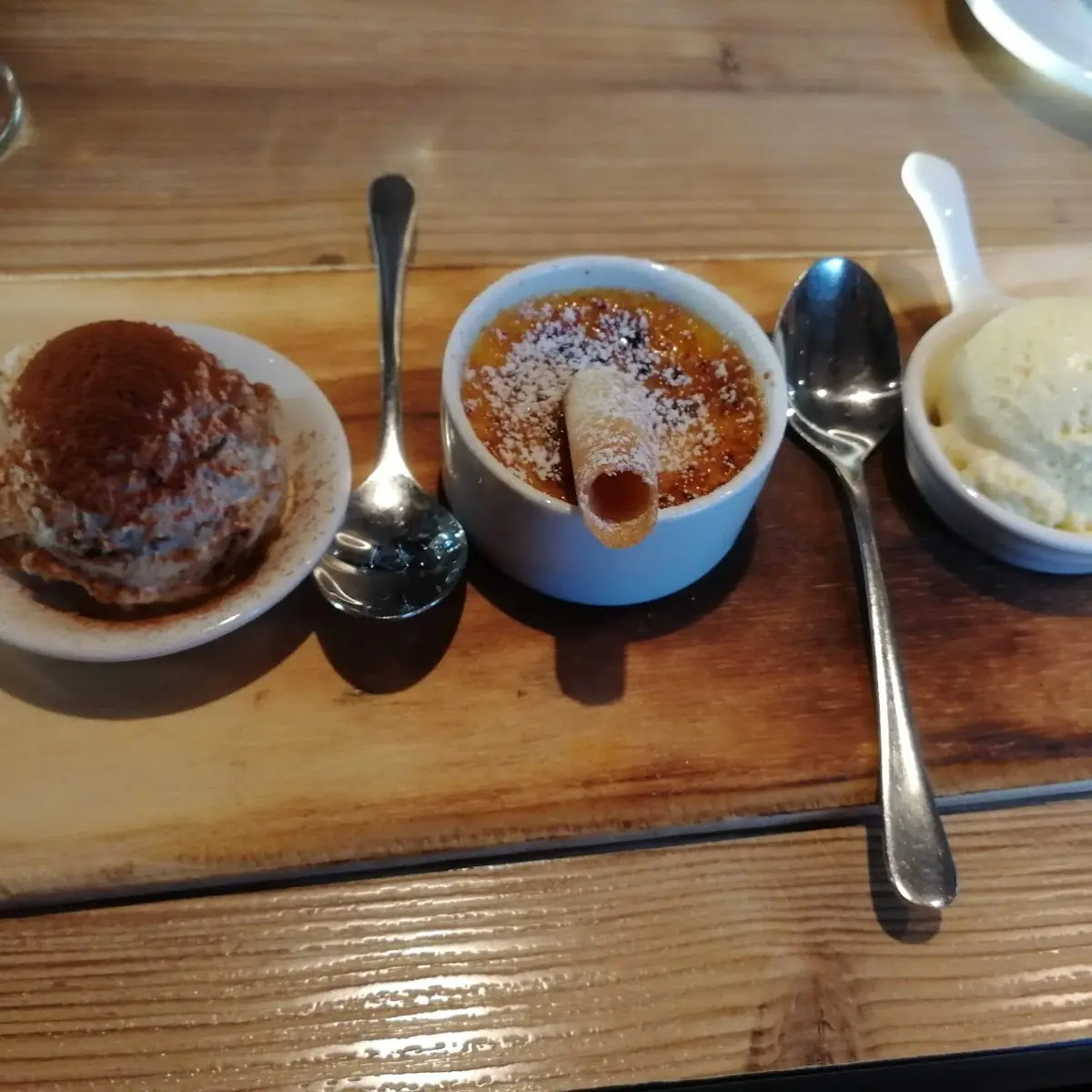 Trilogie Aus Tiramisu Panna Cotta Und Weißer Mousse