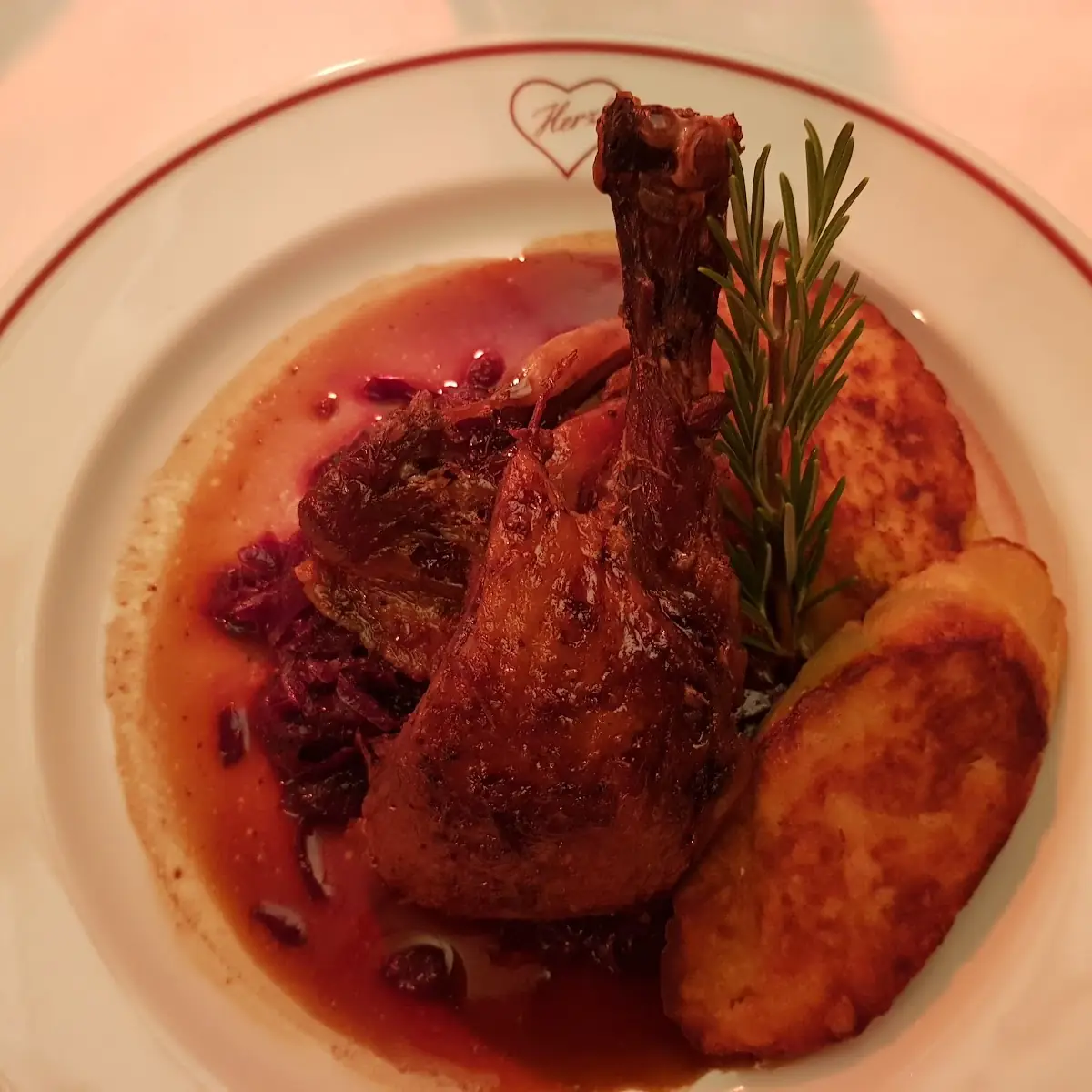 Bauernente Mit Rotkraut