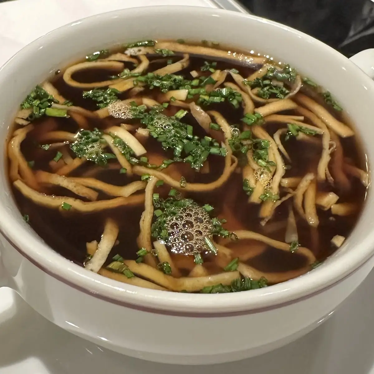 Soup with Sliced Pancakes