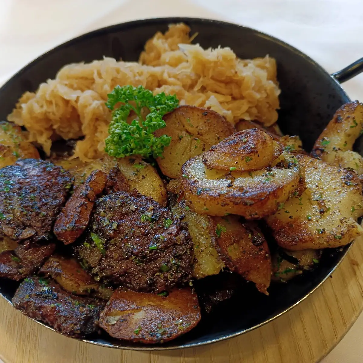 Tyrolean-Grostl with Cabbage Salad