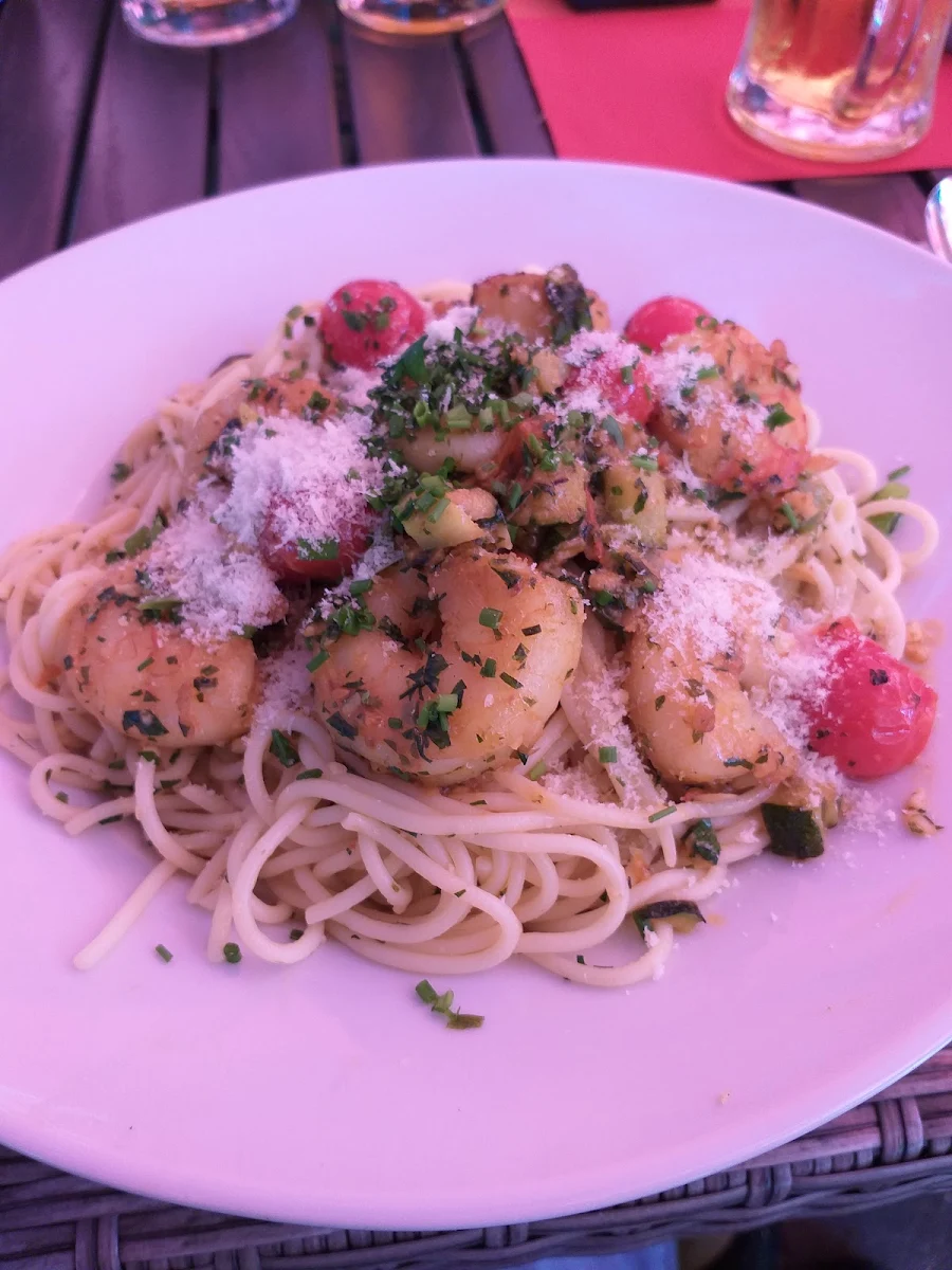 Spaghetti Mit Scampi Alla Griglia