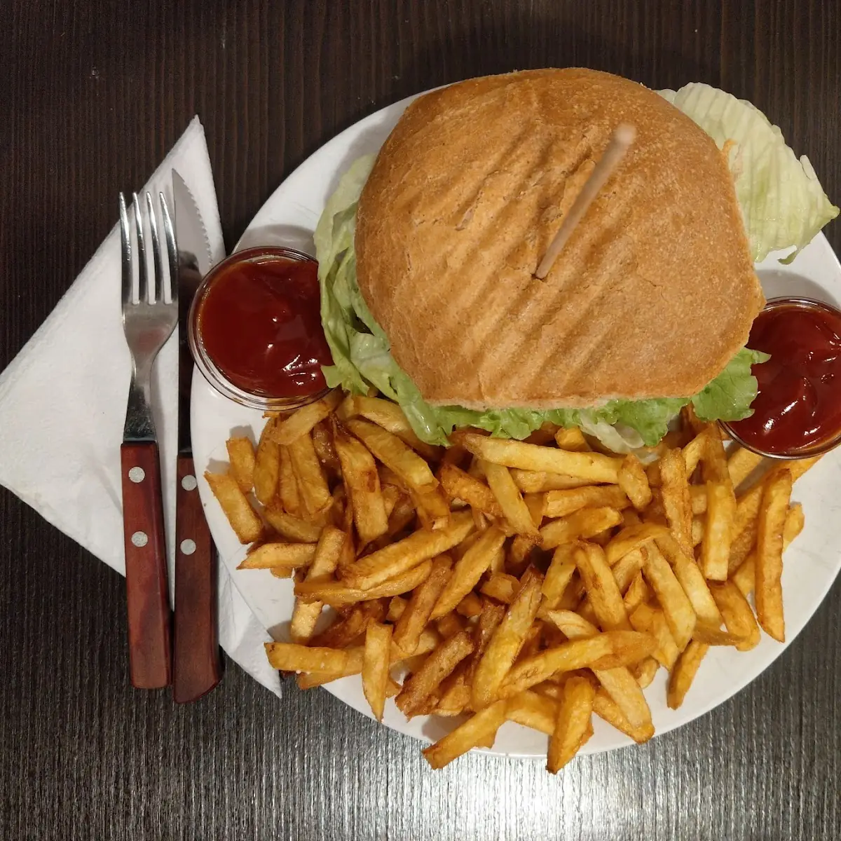 Veggie Burger Plus Fries
