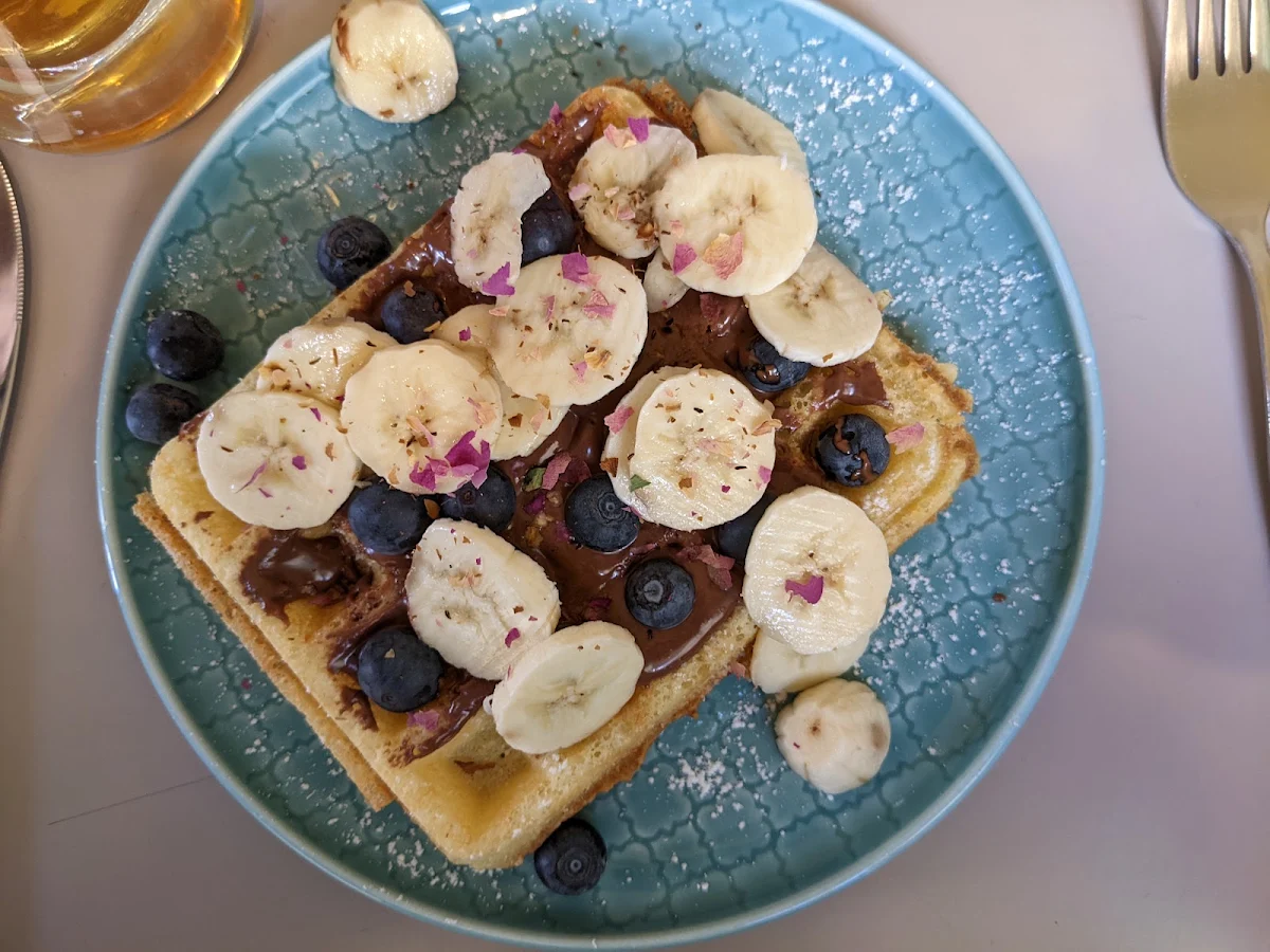 Waffeln Mit Haselnuss-schoko-creme