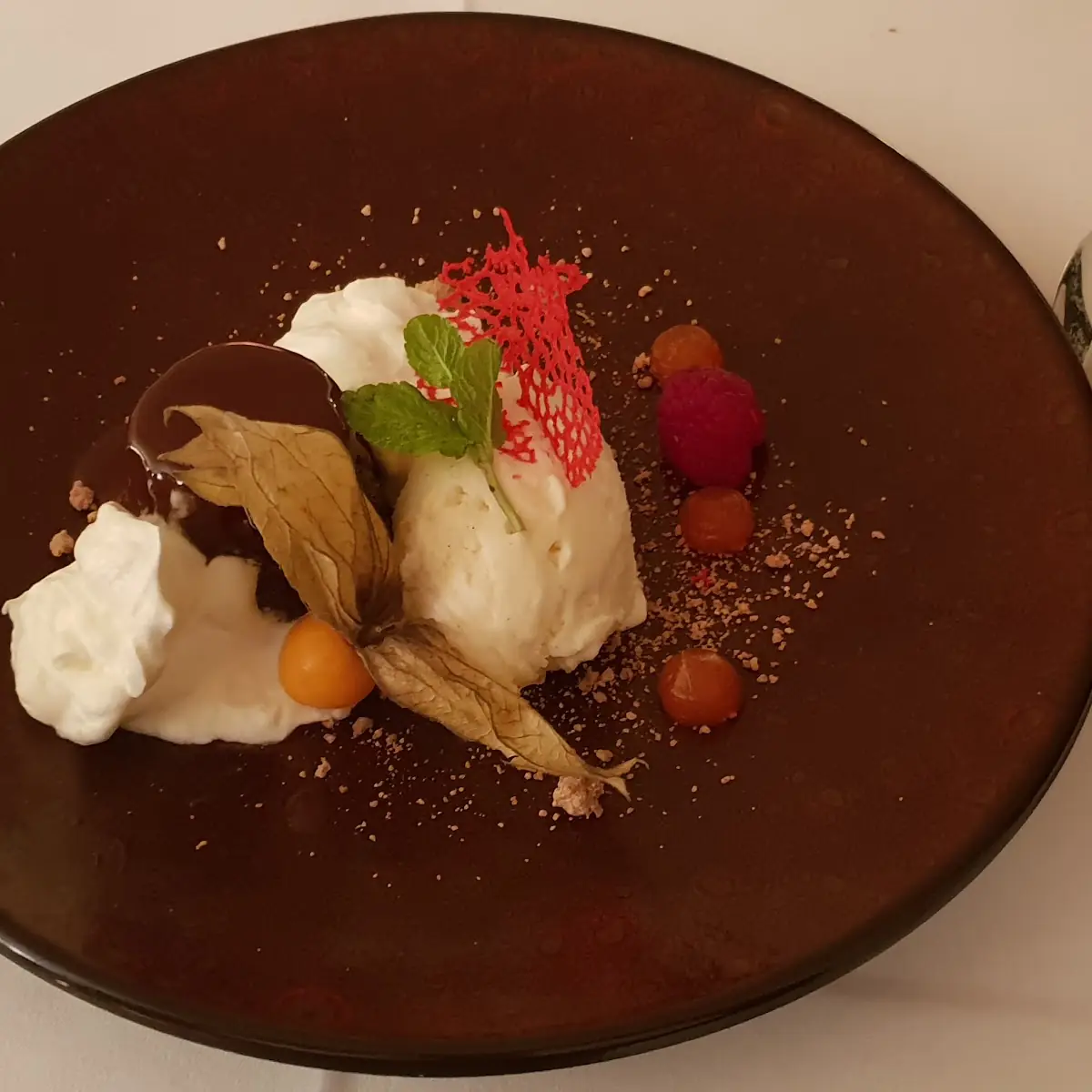 Weißes Schokoladensorbet