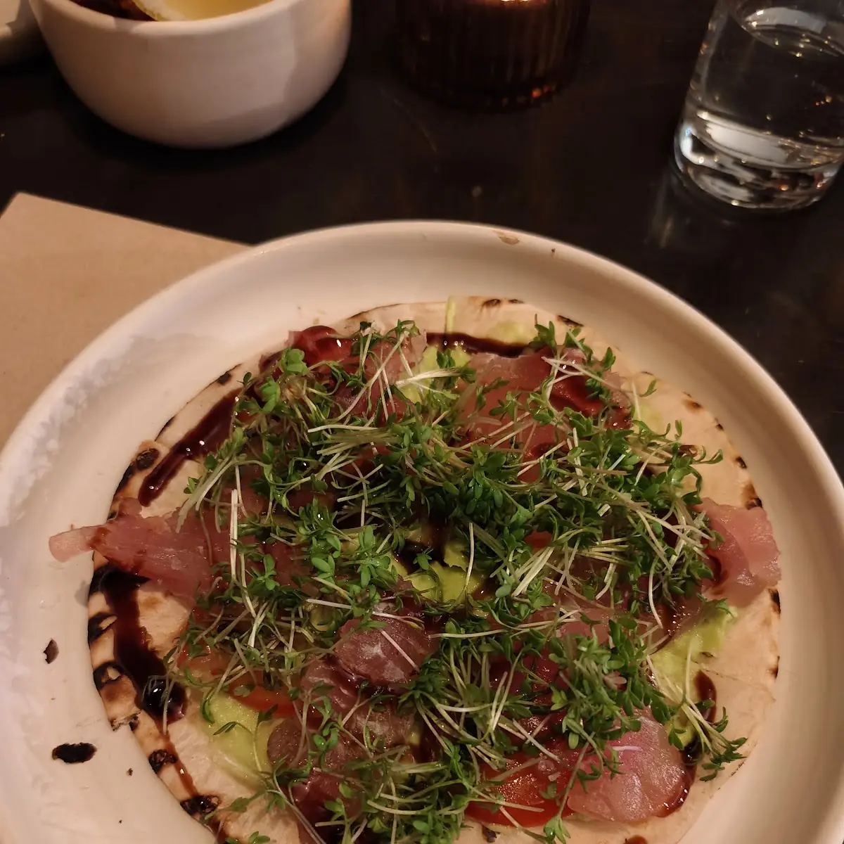 Tuna Sashimi Pizza