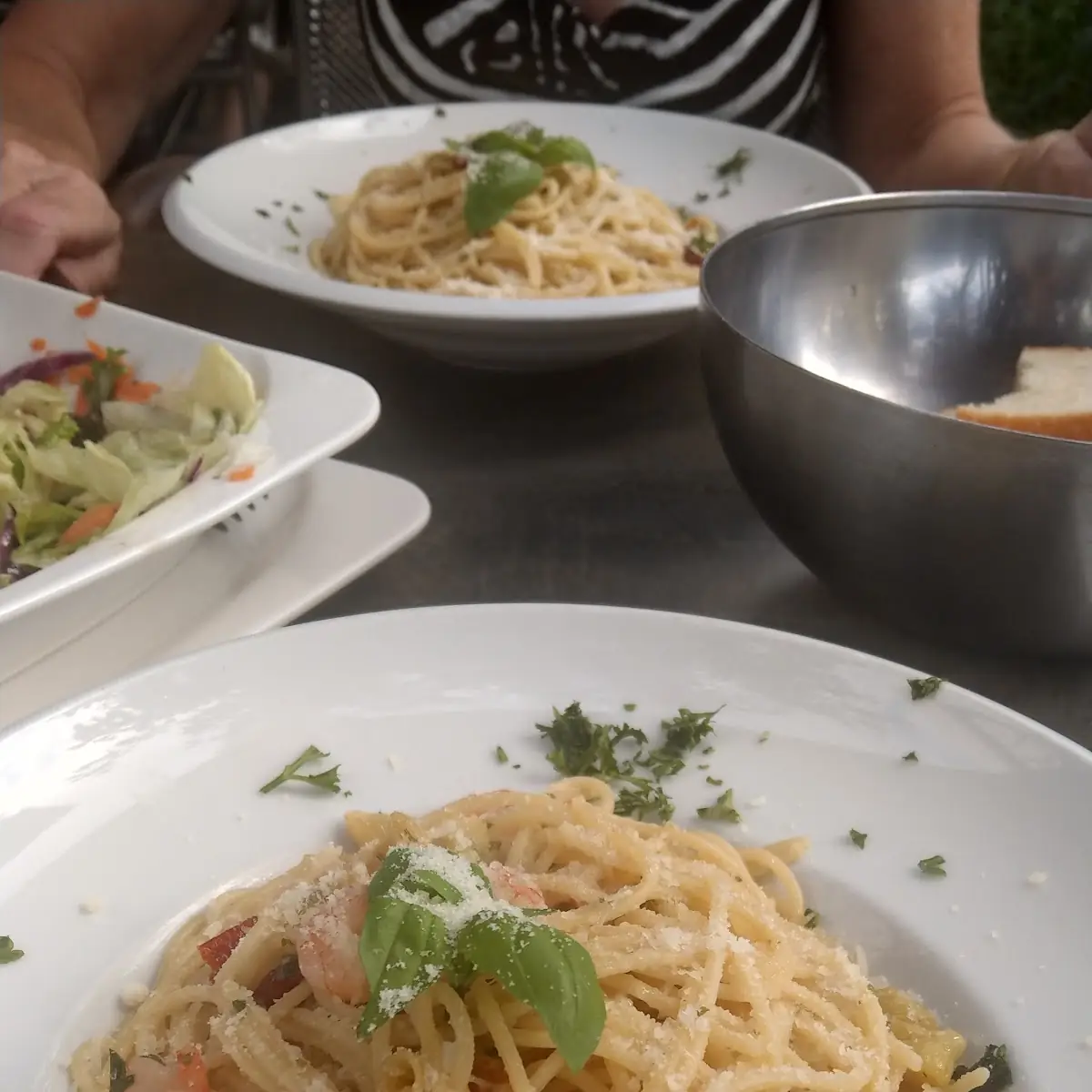 Spaghetti Aglio Olio Con Pepperoncino And Shrimps