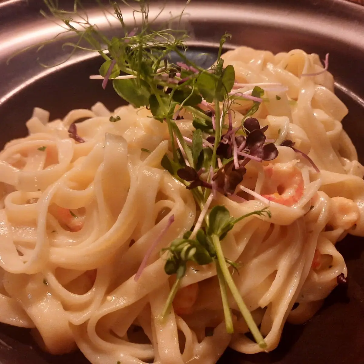 Tagliatelle Mit Flusskrebse Knoblauchrahm