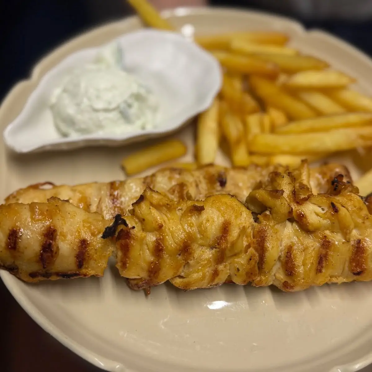 Souvlaki Mit Hühnerbrust