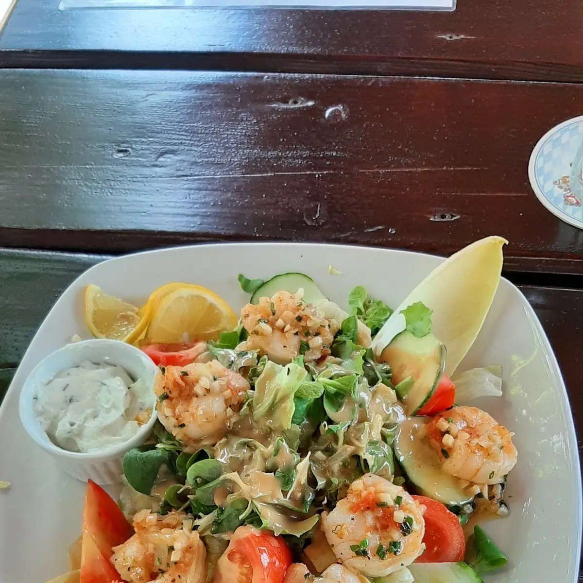 Gemischter Salat Mit Garnelen