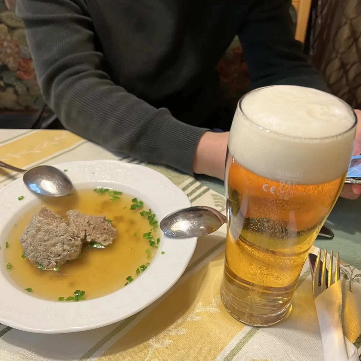 Leberknödelsuppe Beef Broth With Liver Dumplings