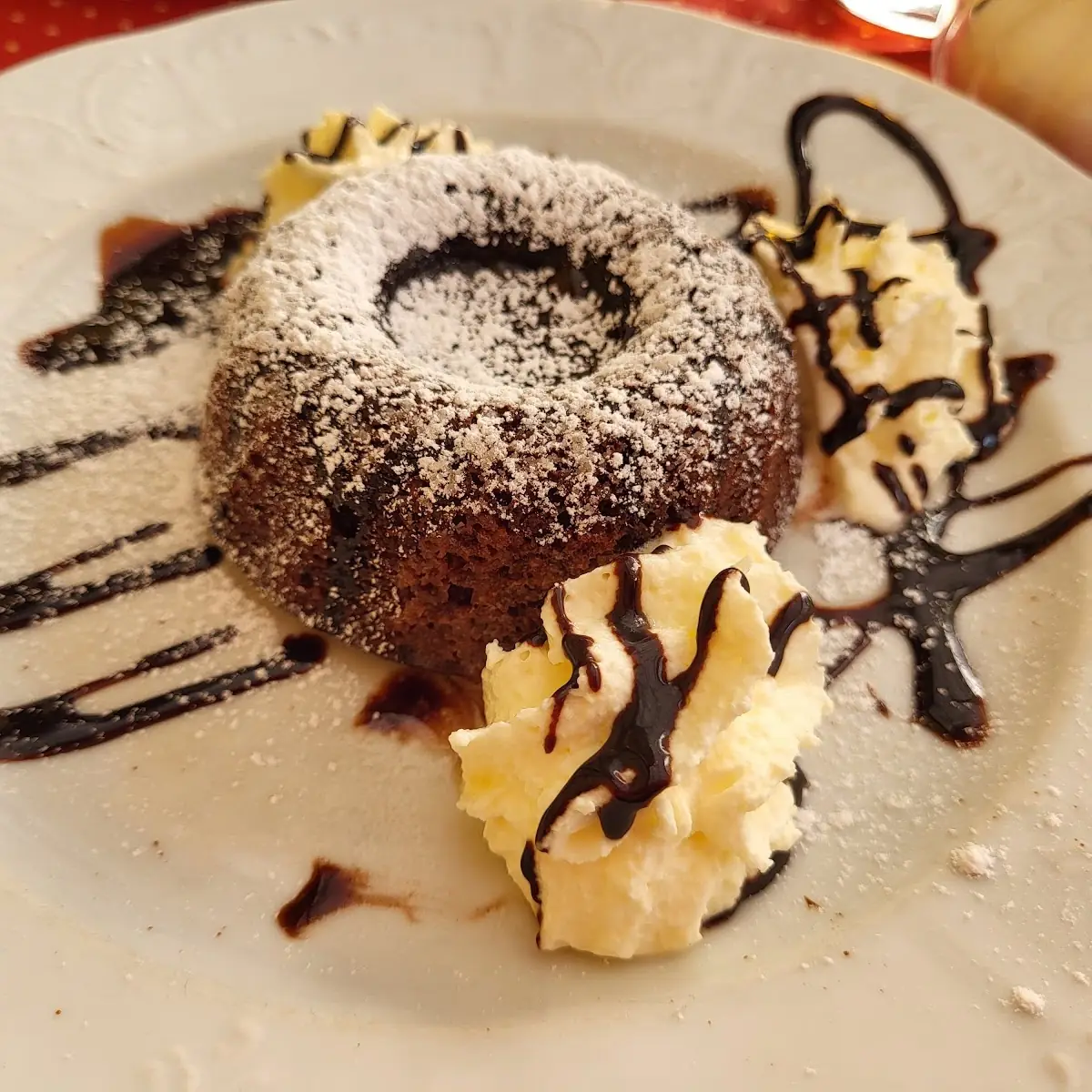 Steamed Chocolate Cake with Choc Sauce