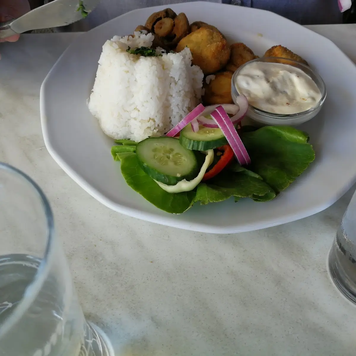 Gebackene Champignons