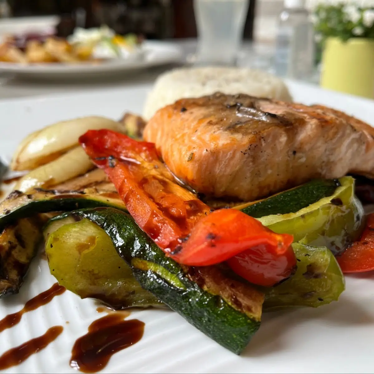 Gegrillten Gemüse Und Reis