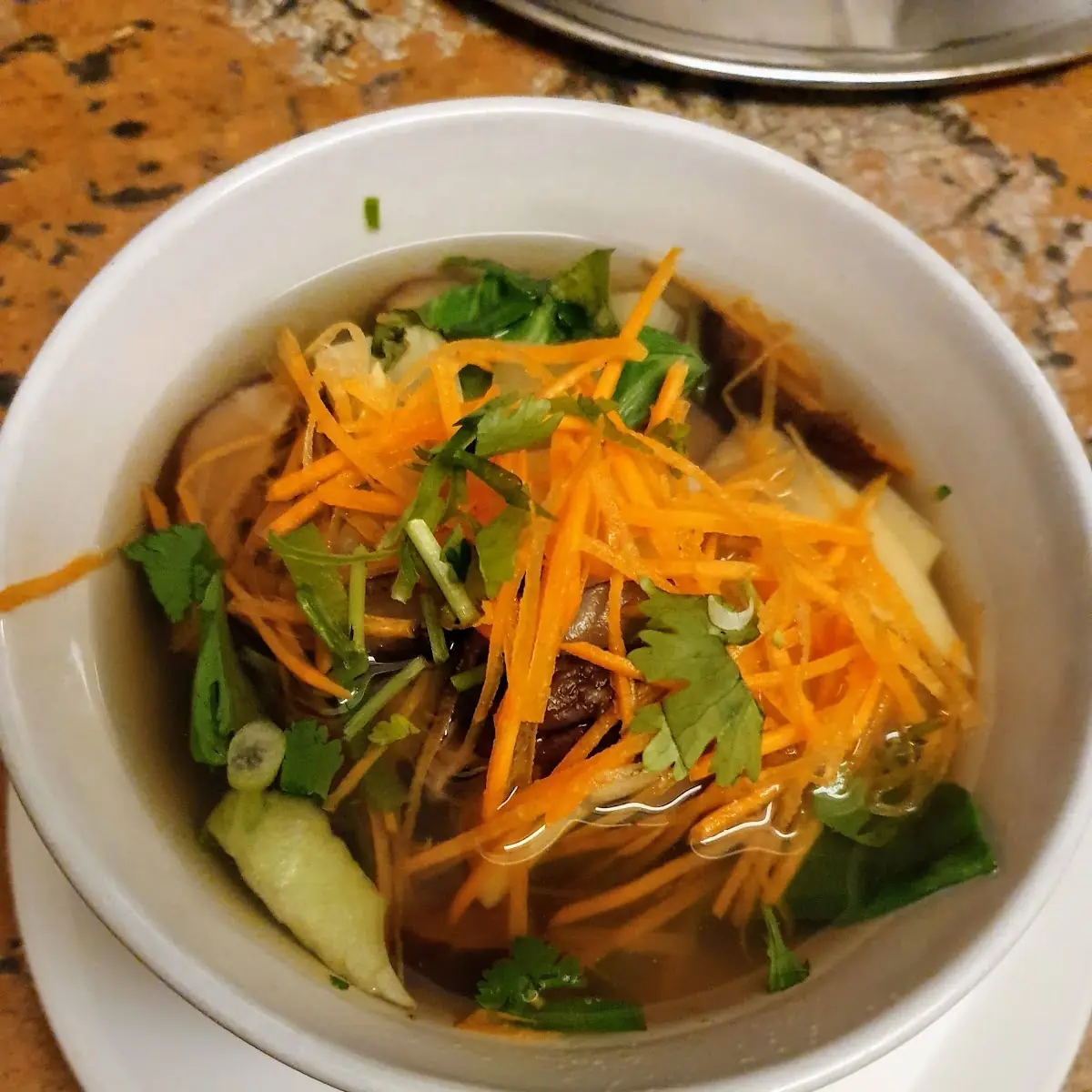 Gemüsesuppe Mit Pilzen