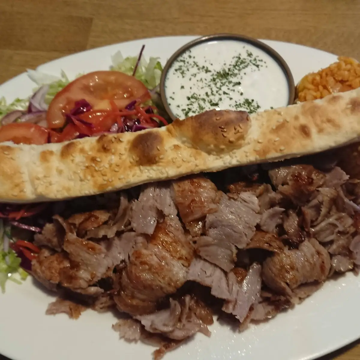 Döner Teller Mit Reis