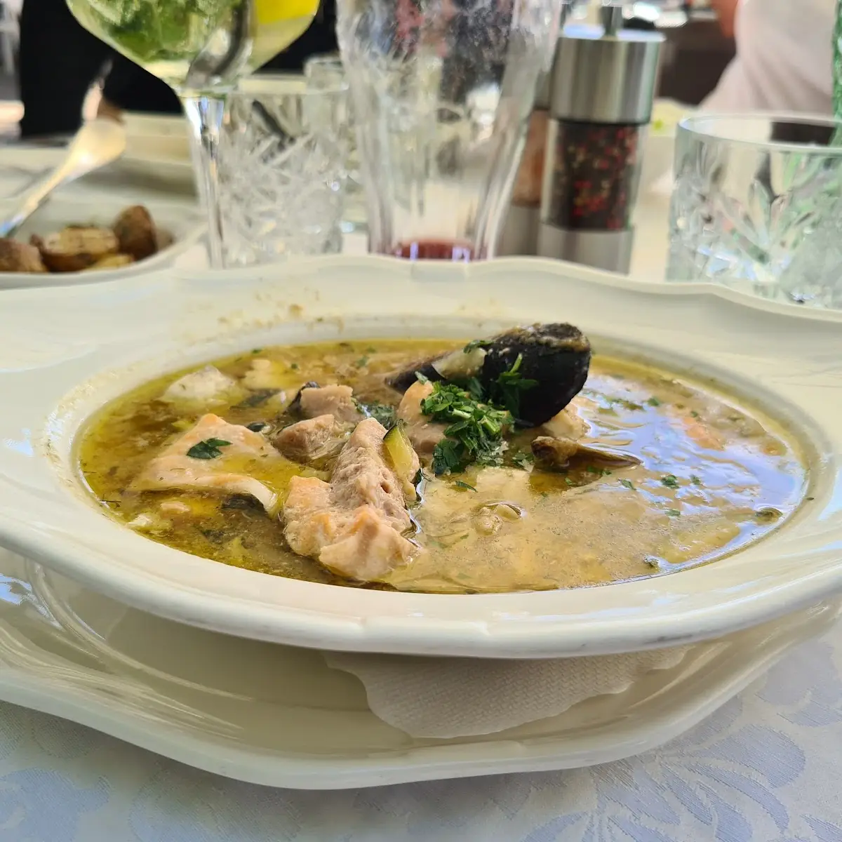 Fischsuppe, Restaurant Maria Loretto