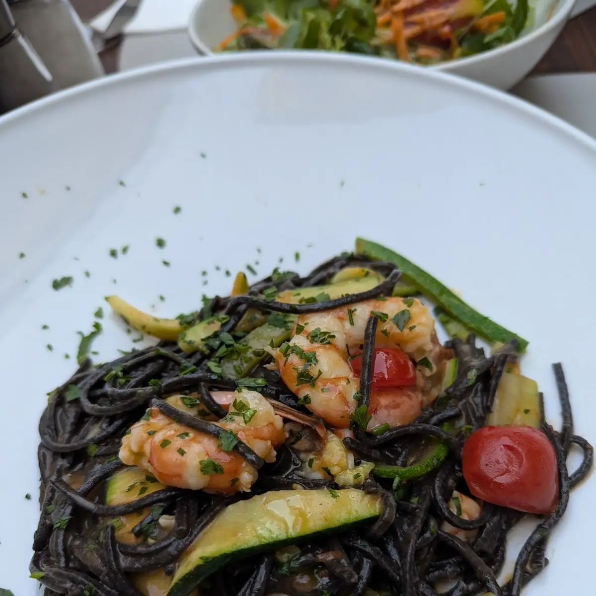 Fettuccine Nere Gamberi Zucchine