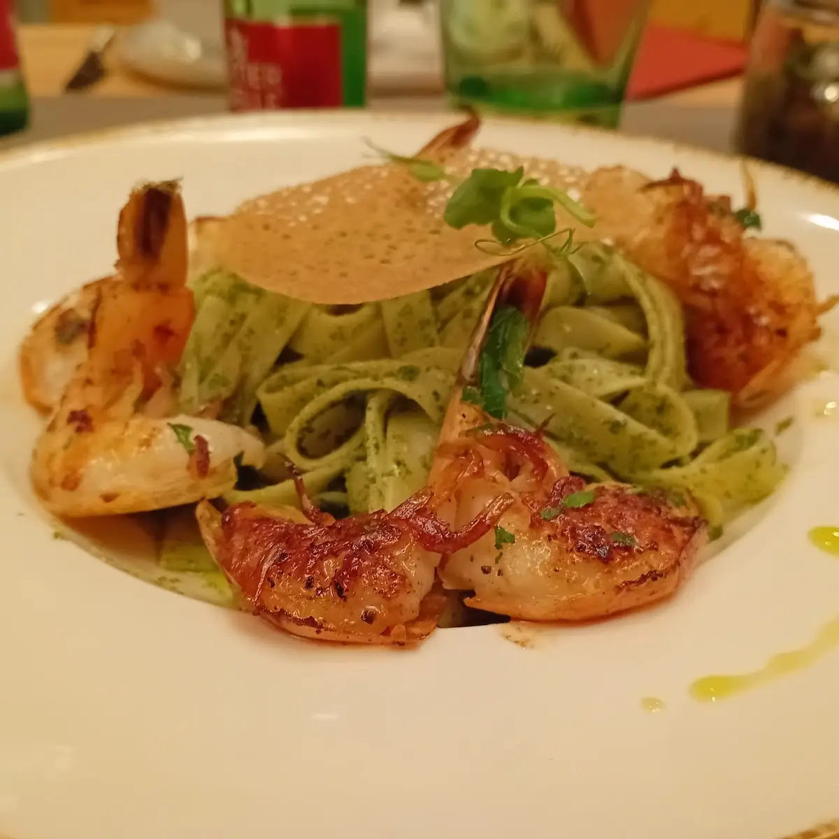 Pesto Nudeln Mit Knoblauchgarnelen