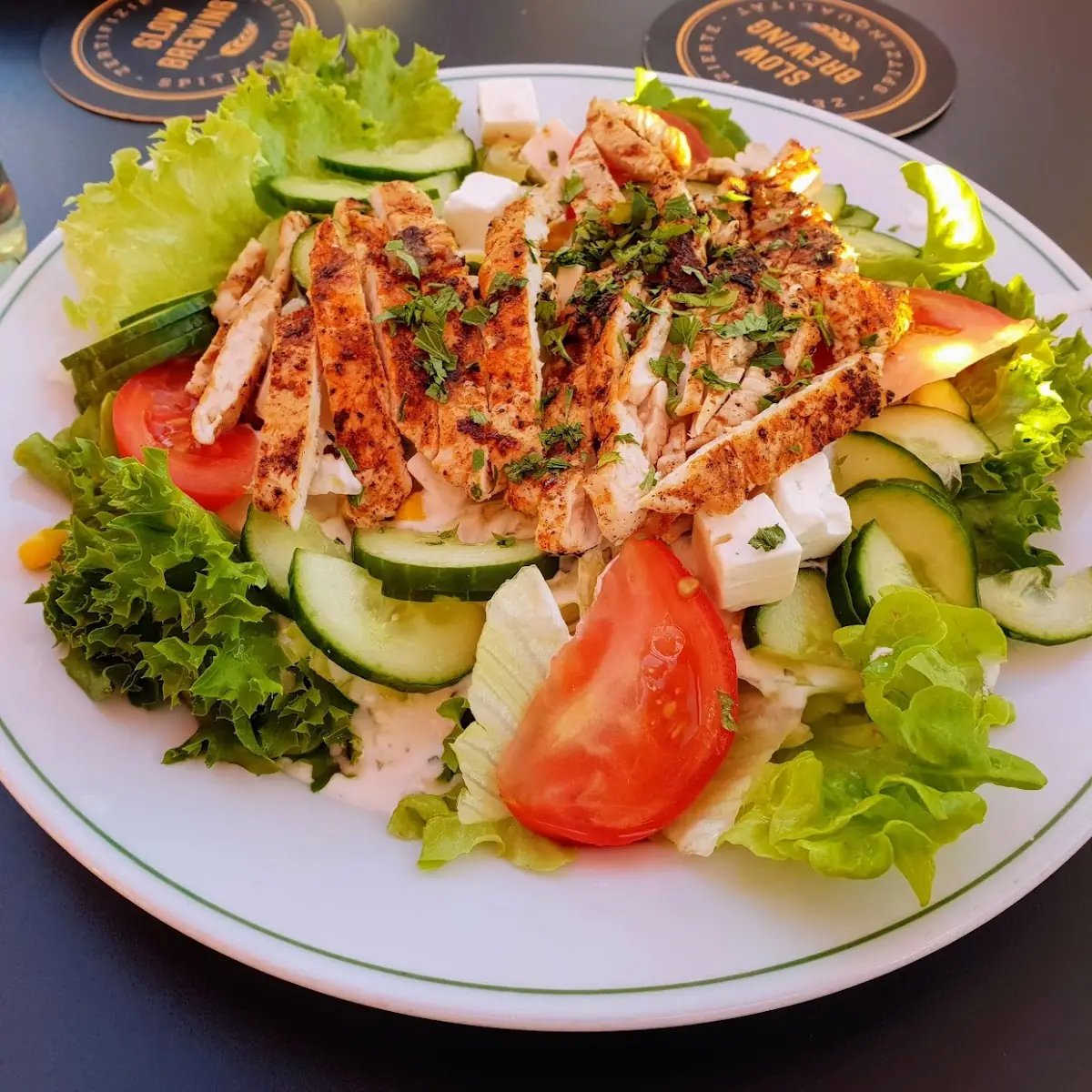 Griechischer Salat Mit Putenbrust