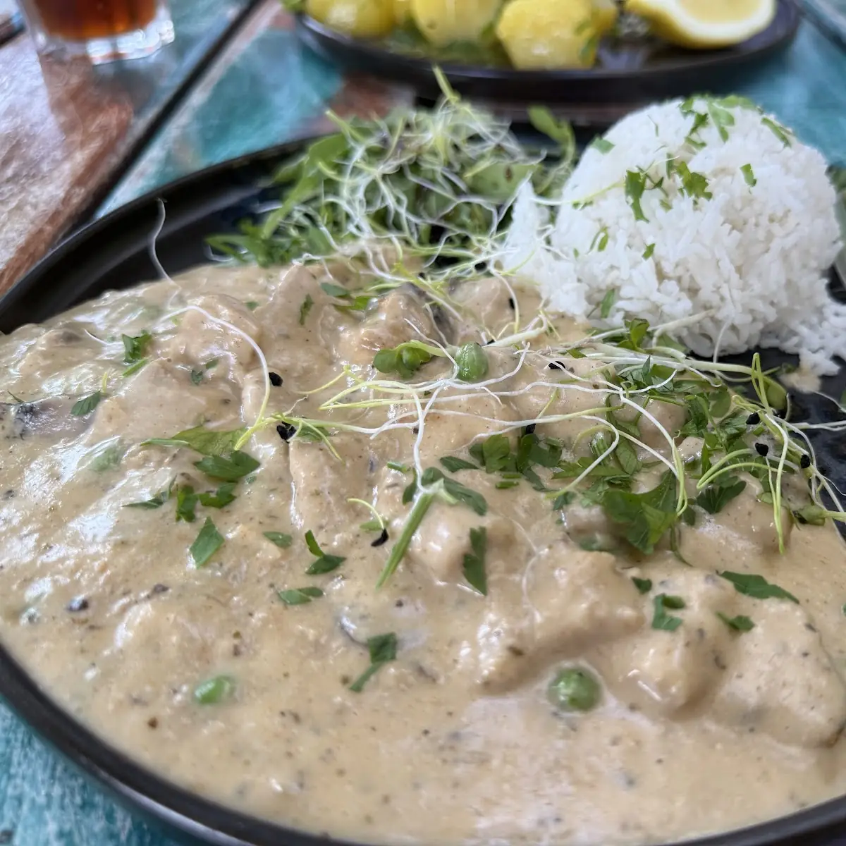 Mushroom Sauce and Rice