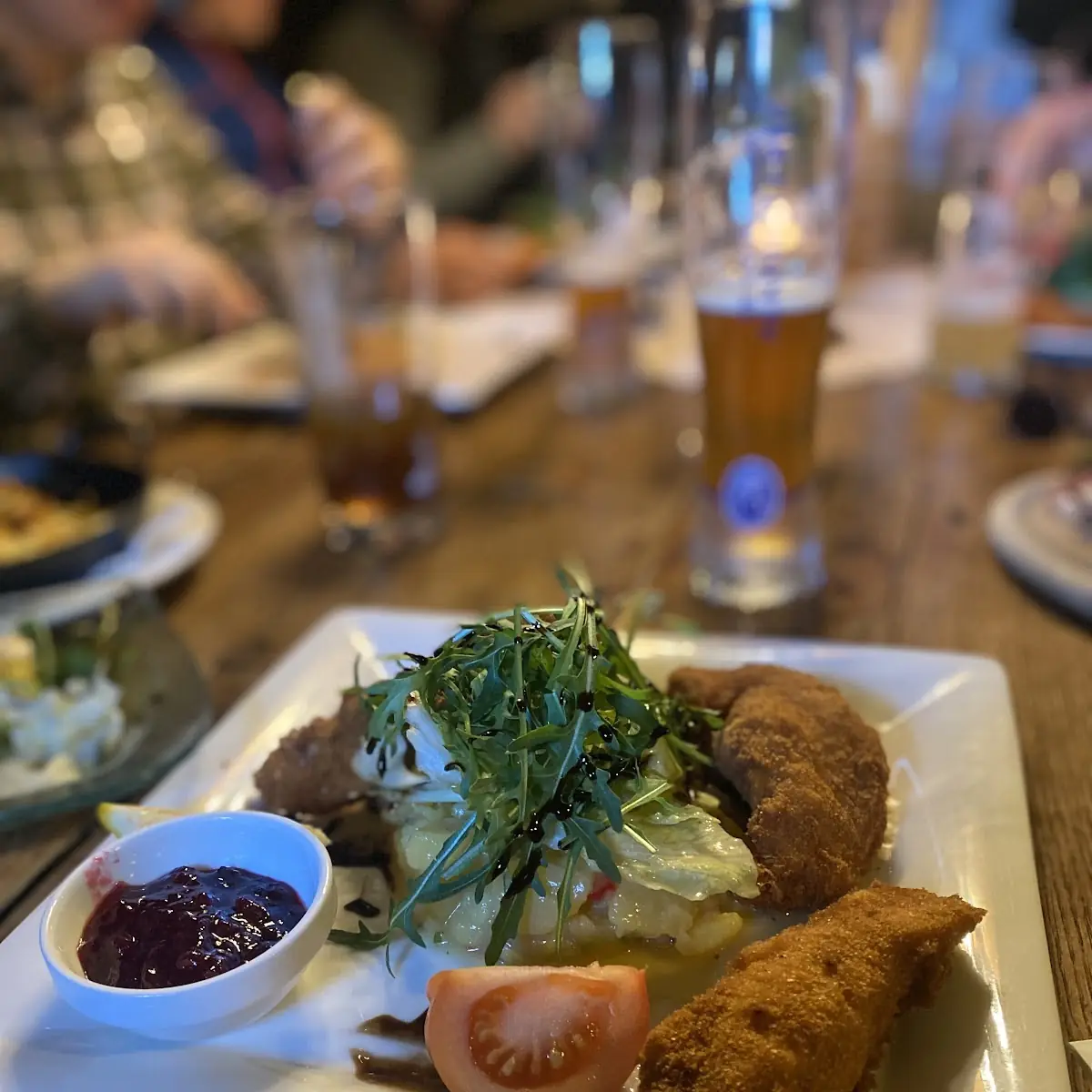 Backhendl Salat Mit