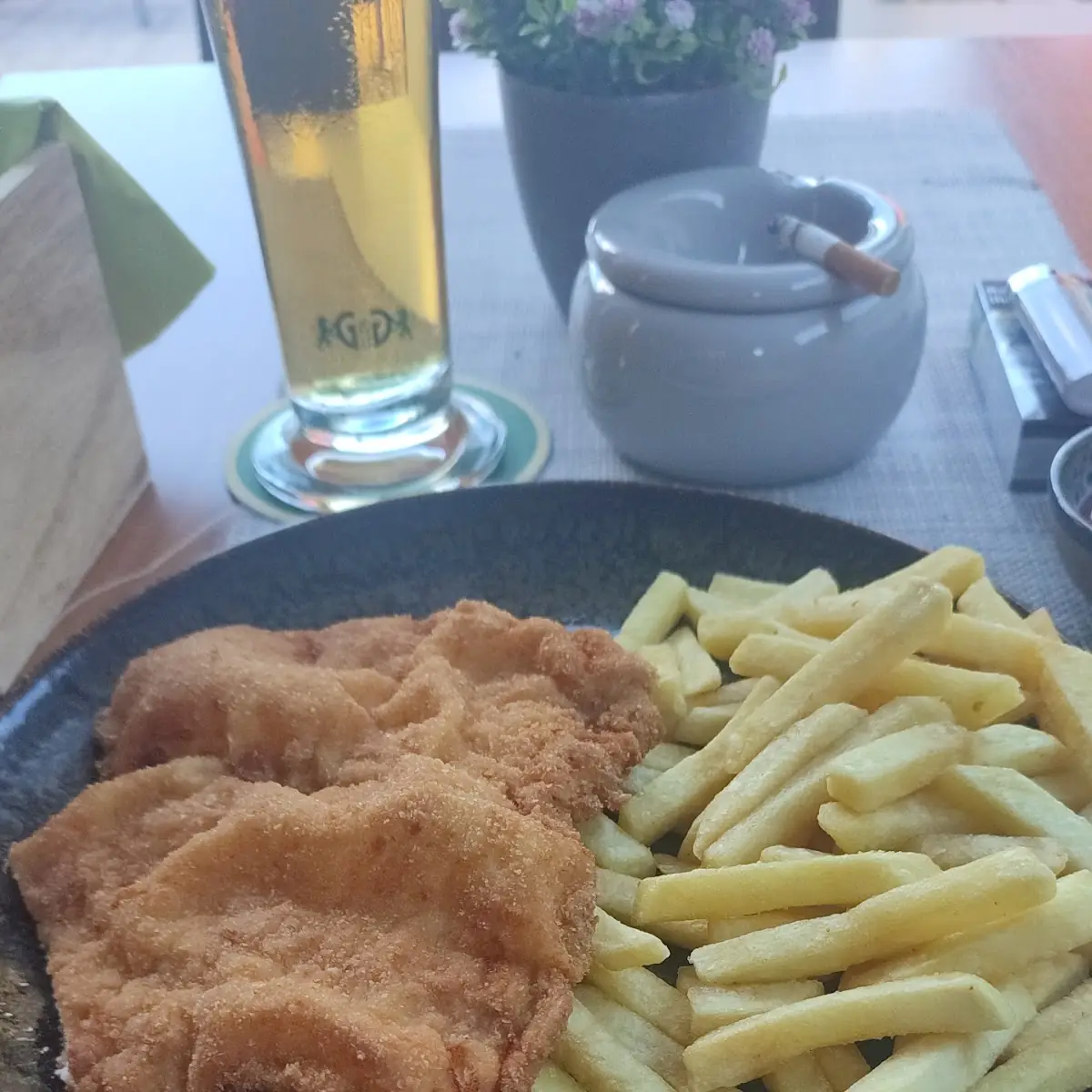 Schnitzel Mit Pommes Wunderbar War Sehr Gut