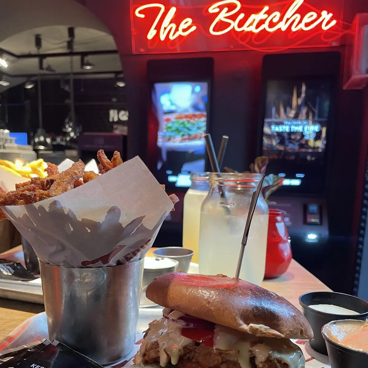 Pulled Pork Burger and Fries