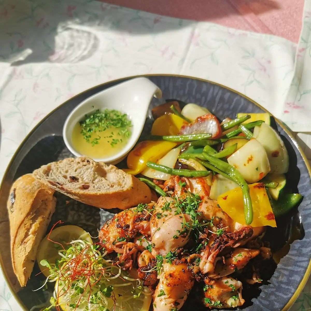 Calamari Mit Grillgemüse Olivenbrot
