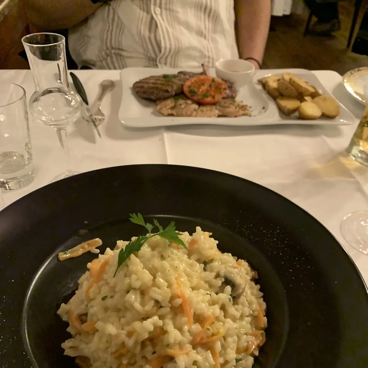 Risotto Di Scampini Profumato Allo Champagne Mit Hauptgang