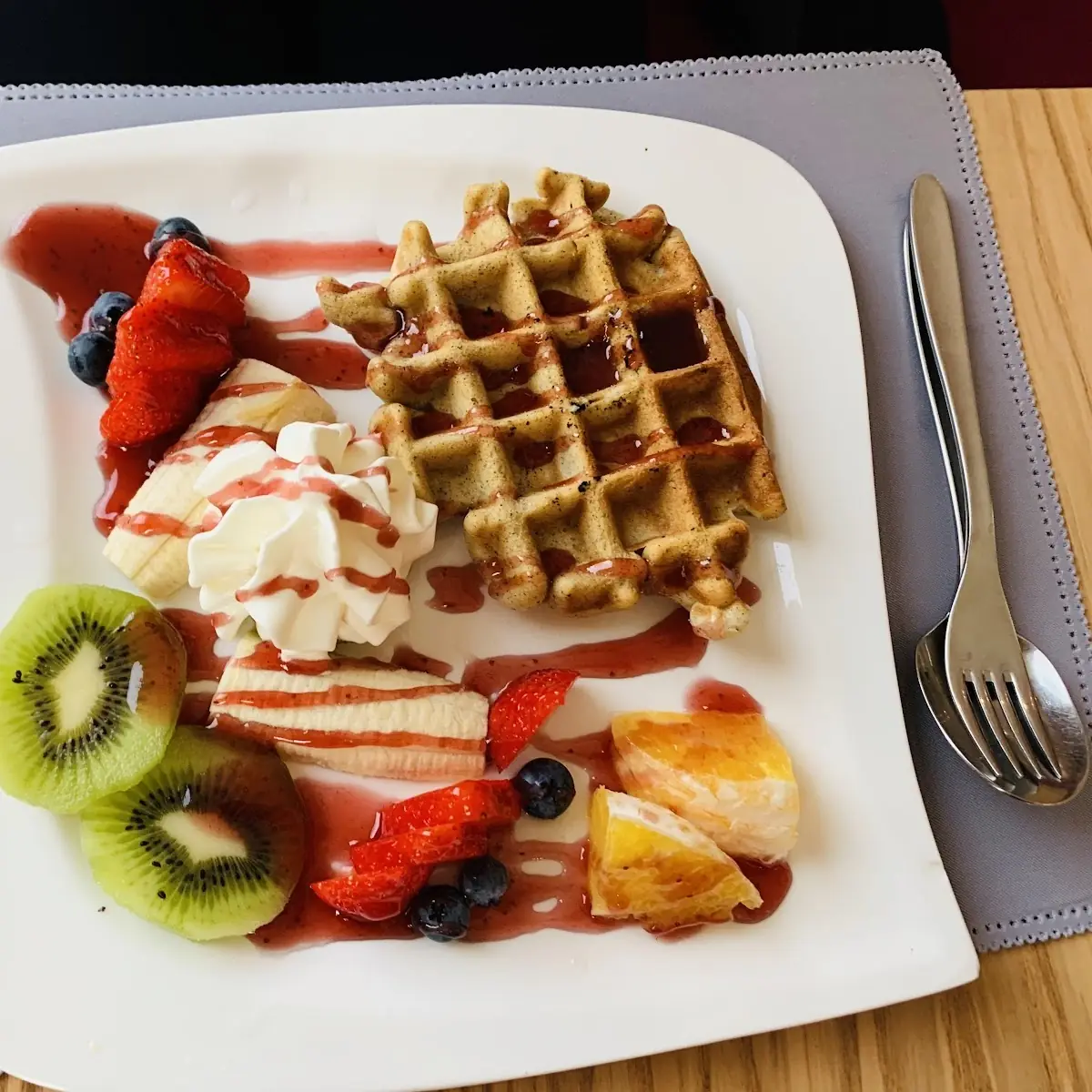 Waffeln Mit Früchte