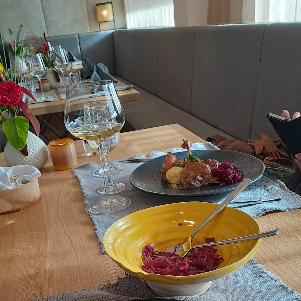 Gans Rotkraut Knödel
