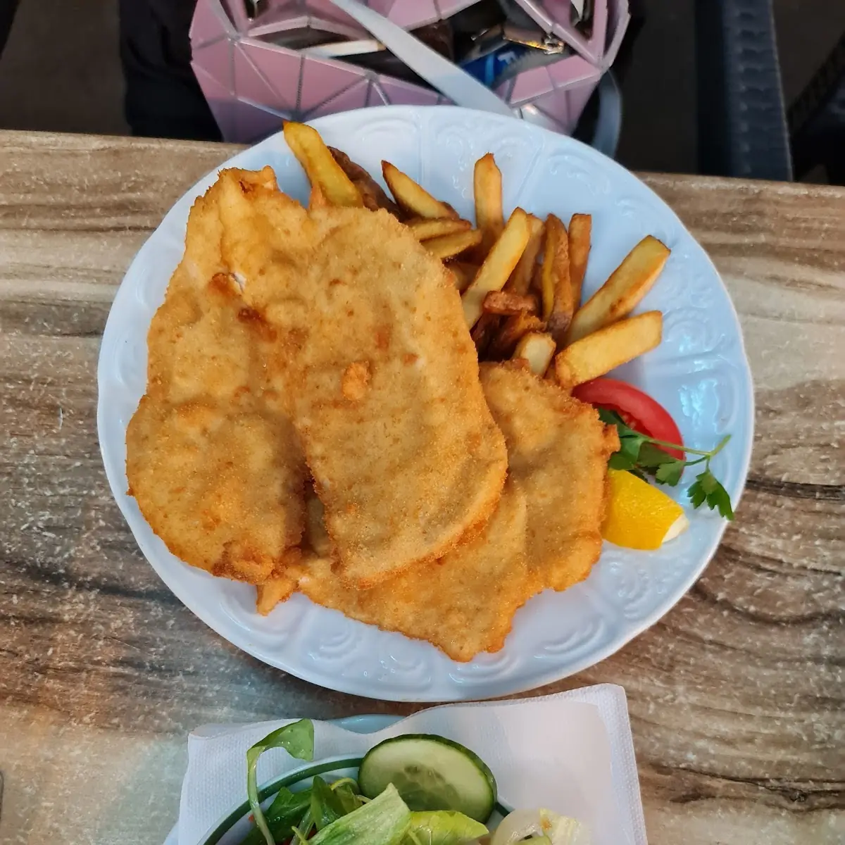 Chicken Schnitzel With Salad