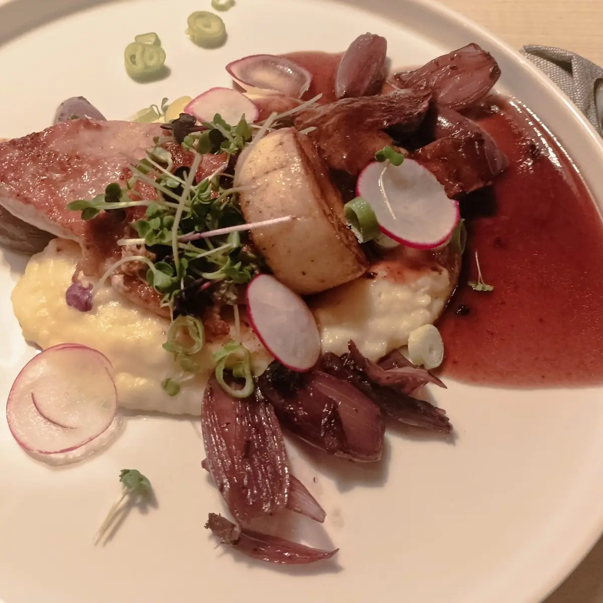 Hühnerbrust Und Hühnerleber Mit Kartoffelstampf