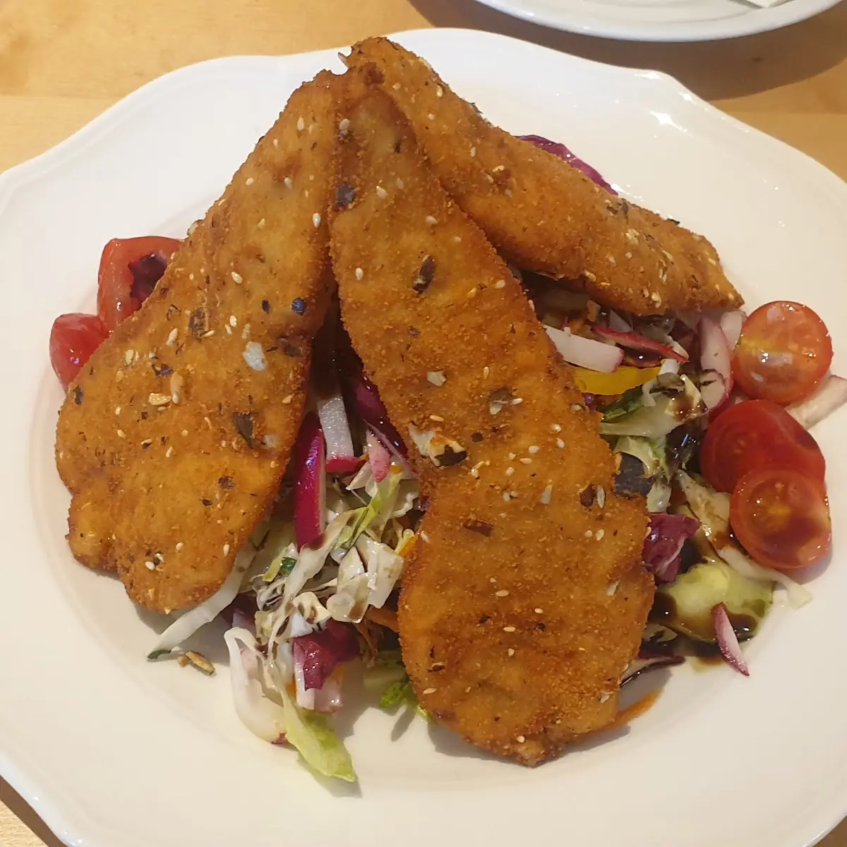 Salat Mit Backhendl