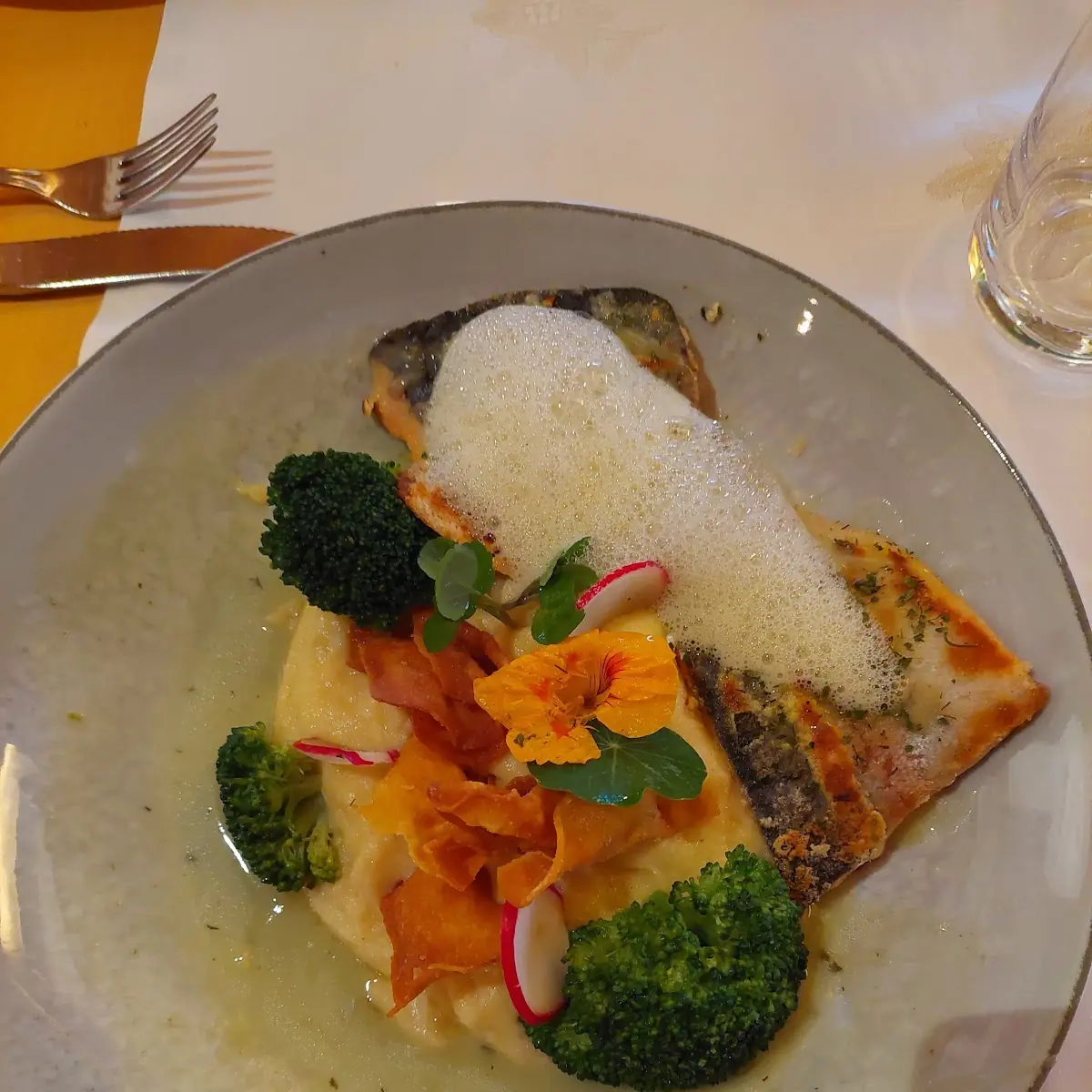 Forellen Filets Op De Huid Gebakken