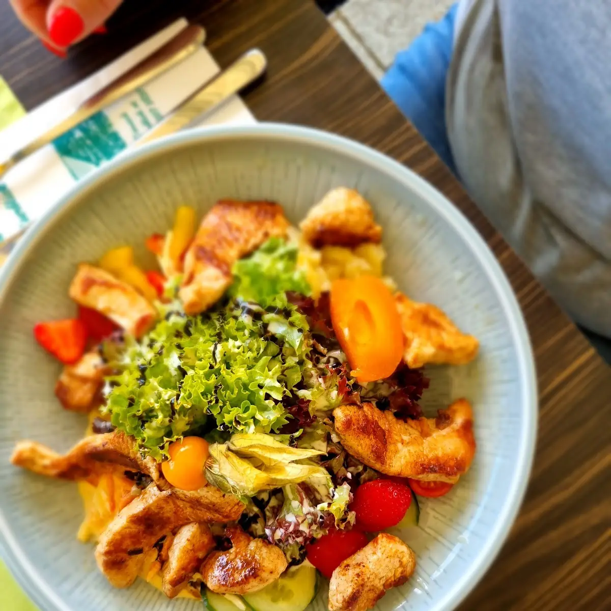 Salat Mit Putenstreifen